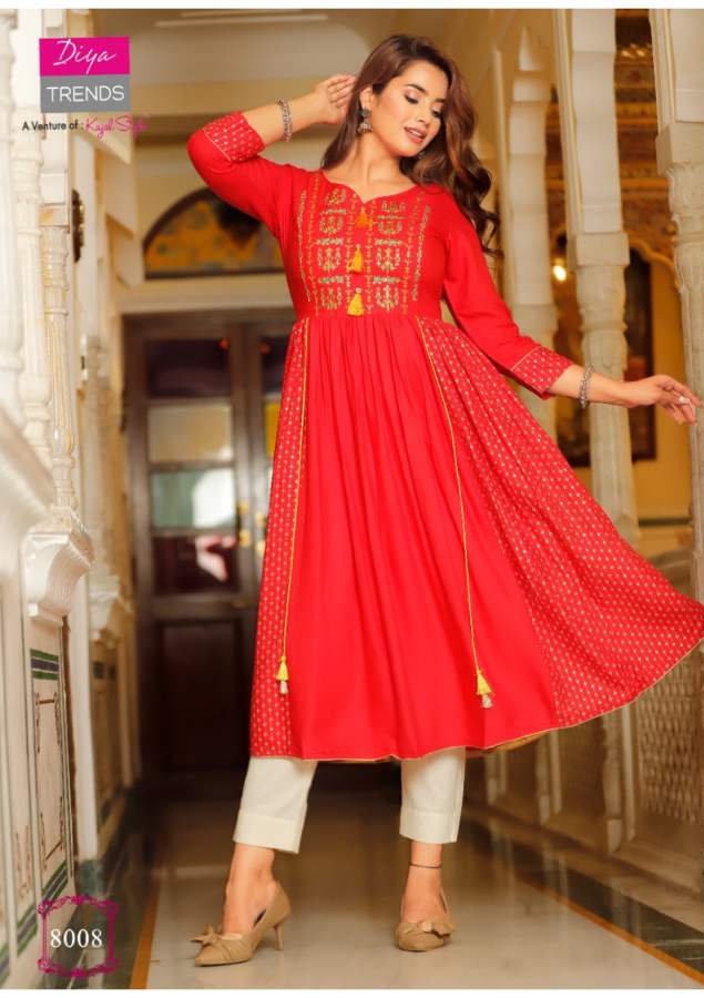 Ethnicity 8 Fancy Ethnic Wear Designer  Anarakali Kurti Latest Collection